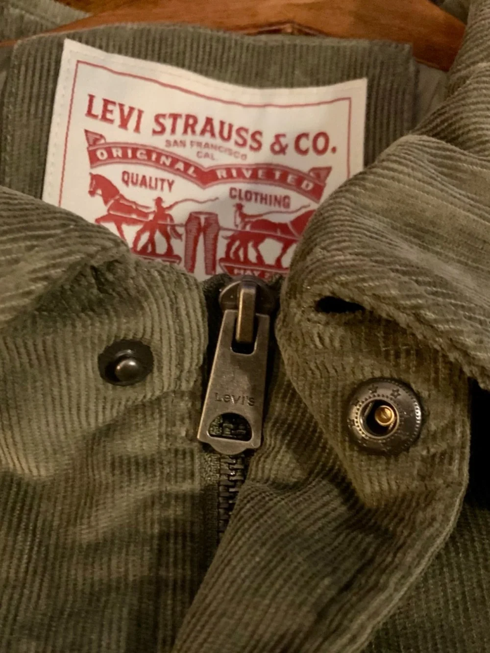Levi’s Corduroy Jacket Olive green XL - Picture 5 of 7